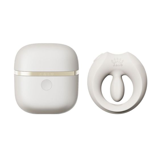 Ерекційне смарт-віброкільце Zalo Apis Ivory White, до 4 годин роботи, зарядний кейс | Зображення 1