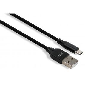 Дата кабель USB 2.0 AM to Micro 5P nylon 1m black Vinga (VCPDCMBN21BK) (VCPDCMBN21BK)