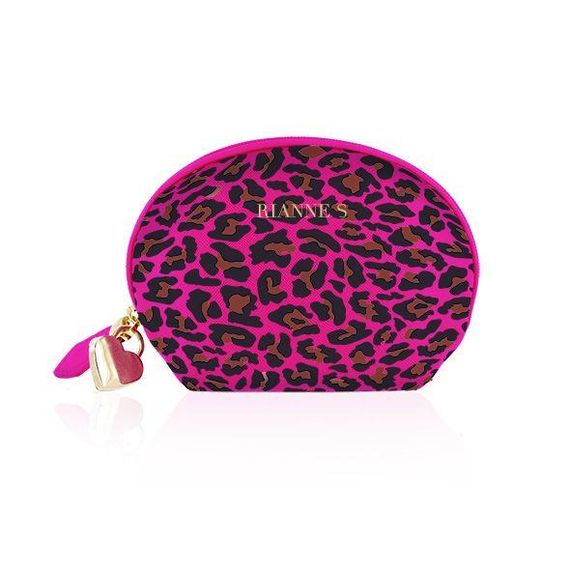 Мінівібромасажер Rianne S: Lovely Leopard Pink, 10 режимів роботи, косметичка-чохол, мед.силікон | Зображення 2