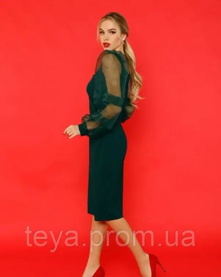 Плаття для жінок колір зелений розмір L FI_001158 | Зображення 1