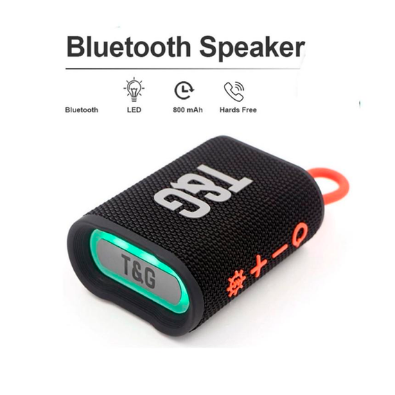 Портативная Bluetooth колонка TG396 с RGB подсветкой и функцией громкой связи, радио, черная | Зображення 1