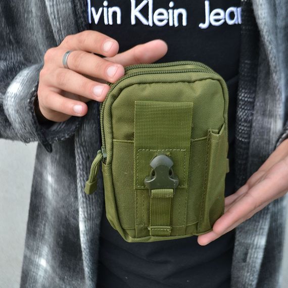 Тактическая сумка - подсумок для телефона, система MOLLE органайзер тактический из кордуры. Цвет: хаки PN-98 | Зображення 1