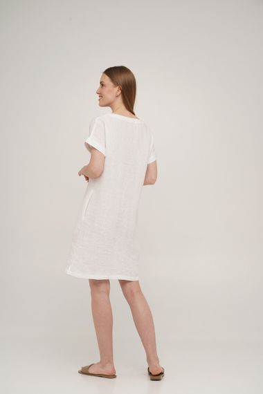 Сукня SoundSleep Linen лляна коротка M біла (653590753360) | Зображення 2