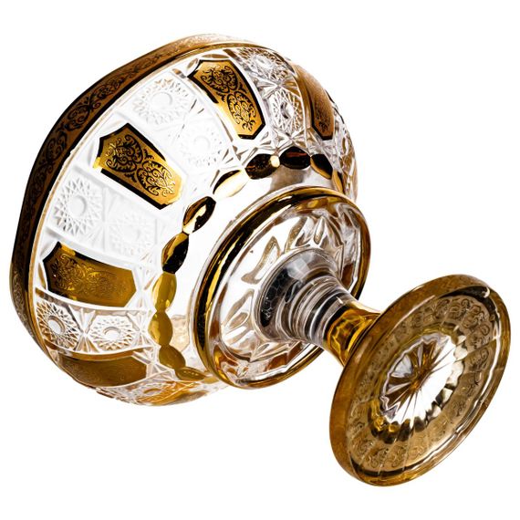 Ваза для фруктів скляна Bohemia Gold 26 см Yiwu HP-34-137 | Зображення 3