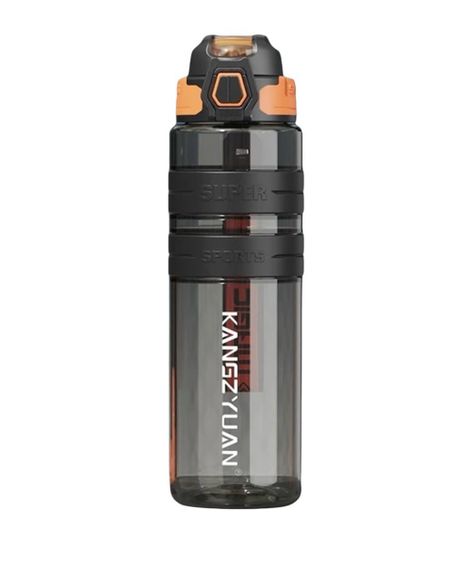 Спортивная бутылка KANGZYUAN 500 мл - Черная Tritan BPA-free, ударопрочная эко-бутылка с антискользящим грипом | Зображення 7