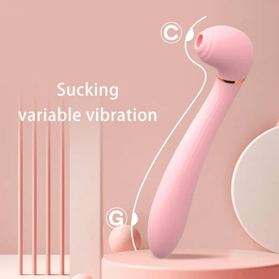 Вибромассажёр вакуум и вибрация "Desirable wand", 10 режимов, цвет розовый Sex Aura | Зображення 3