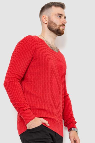Светр чоловічий однотонний, колір кораловий, 235R1394 | Зображення 2
