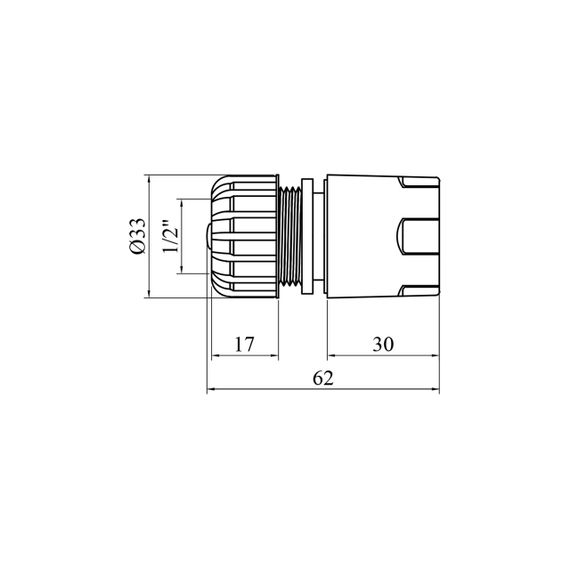 Конектор Bradas Stop Gold Line 1/2" GL5810B | Зображення 1