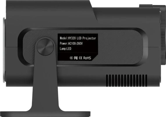 Проектор SmartTV домашній кінотеатр UltraHD HY320 4K Android 11 WI-FI6 Bluetooth HDMI 150" FullHD 300ANSI чорний | Зображення 5