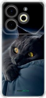 Чохол на Tecno POVA 6 Neo Димчастий кіт "825sp-3753-2448"