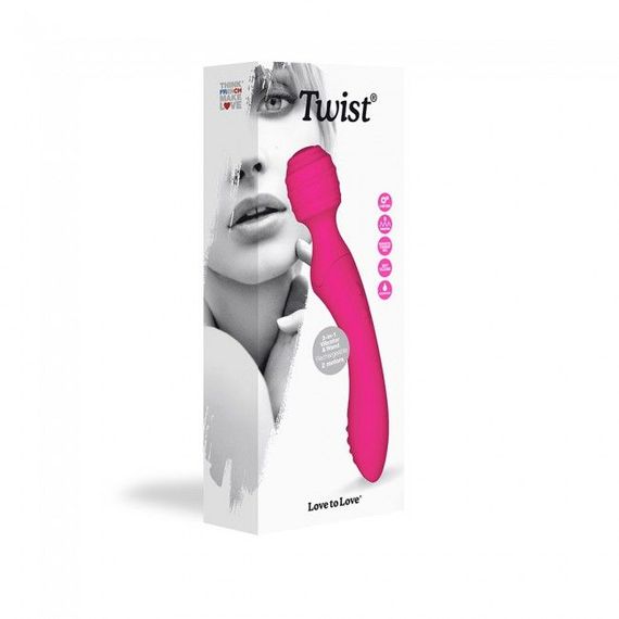 Вібромасажер 2в1 Love To Love TWIST Rose, 2 мотори, стимулювальний рельєф, водостійкий | Зображення 2