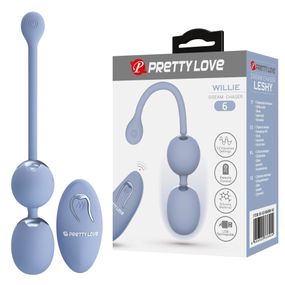 Вагінальні кульки з вібрацією Pretty Love Willie, блакитні