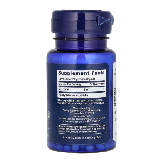 Melatonin 3 mg - 60 vcaps | Зображення 1