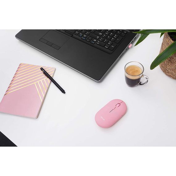 Мишка Trust Puck Wireless/Bluetooth Silent Pink (24125) | Зображення 9