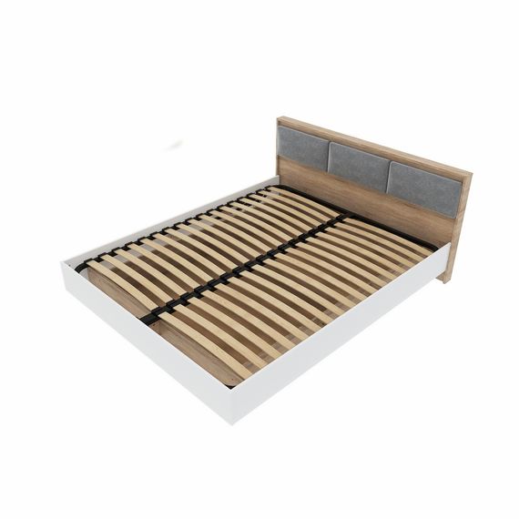 Ліжко двоспальне з підйомним механізмом Еверест Сіті-1400 200,5х148,8х82,6 см Дуб сонома/Білий (EVR-071093) | Зображення 3