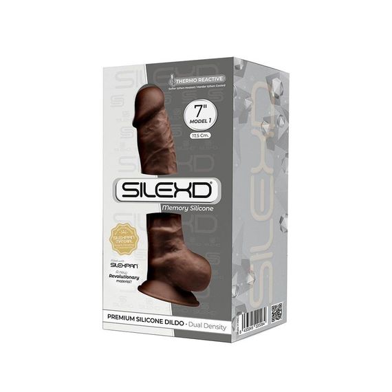 Фалоімітатор SilexD Johnny Brown (MODEL 1 size 7in), двошаровий, силікон +Silexpan, діаметр 3,8см | Зображення 2