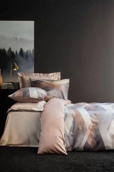 Комплект постільної білизни Issimo Digital Satin 200х220 см Helix Brown