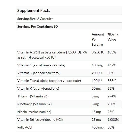 Вітамінно-мінеральний комплекс Nature's Way Prenatal Multi-Vitamin and Multi-Mineral 180 Caps NWY45130 | Зображення 2