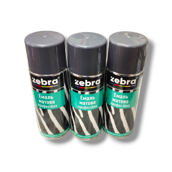 Емаль матова професійна 400мл ZEBRA 457 RAL7016 Антрацит матовий | Зображення 1