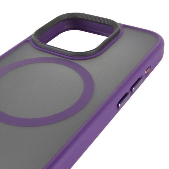 TPU+PC чехол Metal Buttons with MagSafe для Apple iPhone 16 Pro Max (6.9") Темно-Фиолетовый | Зображення 3
