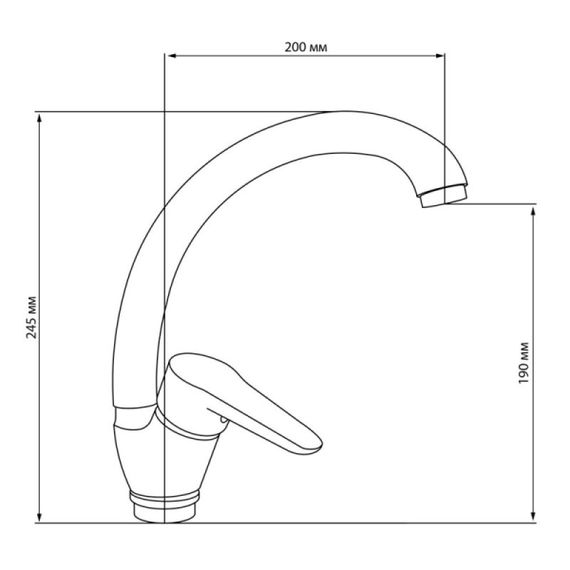 Змішувач для кухні Lidz (CRM) -14 34 008 03 | Зображення 1