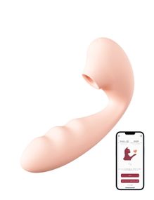 Вибратор с вакуумом и управлением со смартфона BeYourLover Tara X 2, 13,9 × 8 см Sex Aura
