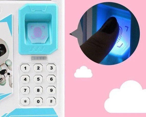 Игрушечный детский сейф – копилка с купюроприемником, кодовым замком и отпечатком пальца Robot BODYGUARD | Зображення 4