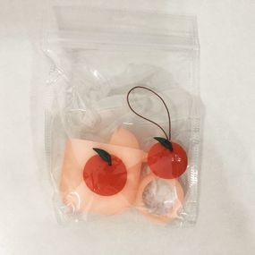 Чехол для Apple AirPods силиконовый оранжевый с персиком VF-39
