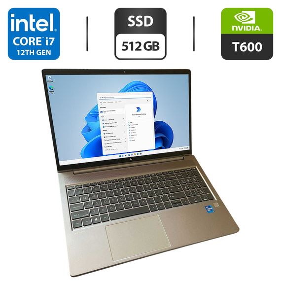 Мобільна робоча станція HP ZBook Power 15 G9 / 15.6'' (1920x1080) IPS / Intel Core i7-12700H (14 (20) ядер по 3.5 - 4.7 GHz) / 16 GB DDR5 / 512 GB SSD / nVidia T600, 4 GB GDDR6, 128-bit / WebCam б/в