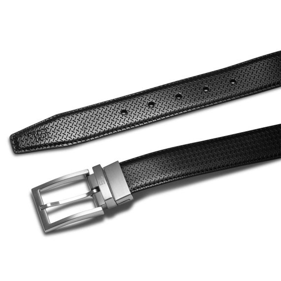 Ремінь чоловічий шкіряний Semi Line Black/Brown (P8232-0 L) | Зображення 2