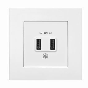 Розетка Panasonic Arkedia Slim USB 5В-2А,белая