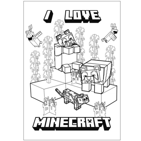 Розмальовка Minecraft YES 743219 12 арк. Різнокольоровий shop (4823091920042) | Зображення 1