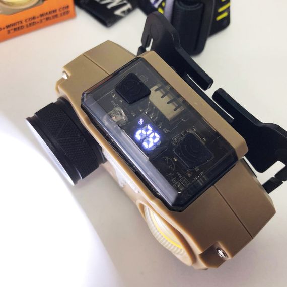 Потужний ліхтар для риболовлі CH-8825-3P35+COB(white+yellow)+RGB, Налобний ліхтар на голову BI-39