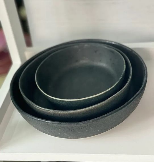 Салатник OLens Шайні-дот 101-0413 24.5х6 см 1900 мл сірий | Зображення 3