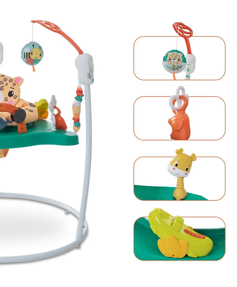 Детский игровой центр Fisher-Price Jumperoo с подсветкой и звуком / Развивающий игровой джемпер Зеленый | Зображення 4