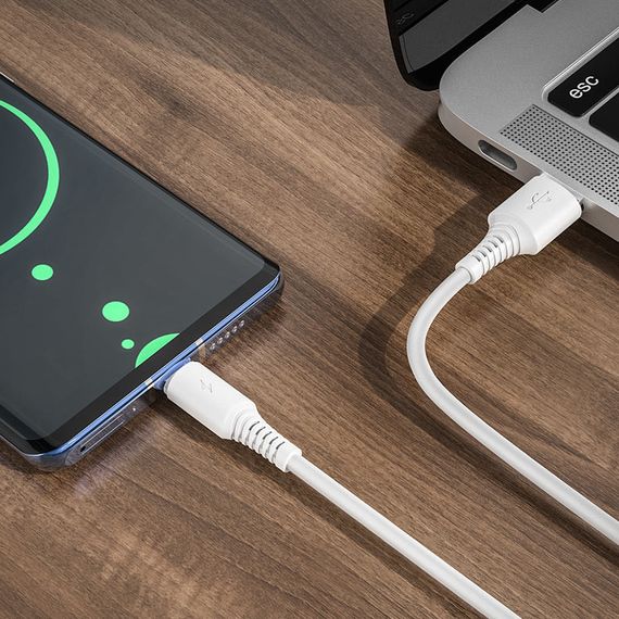 Дата кабель Borofone BX47 Coolway USB to MicroUSB (1m) Белый | Зображення 2