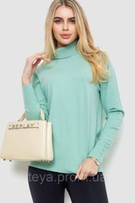 Гольф жіночий однотонний базовий, колір світло-м'ятний, розмір XL-XXL FA_008665