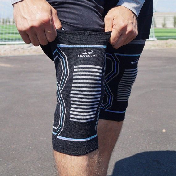 Наколінники спортивні Паверплей PP-4099 Knee Support Чорно/Сині S/M (пара) | Зображення 1