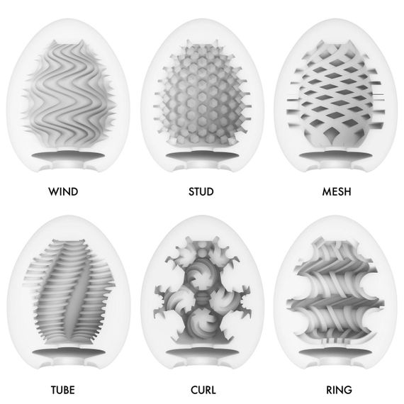 Набор мастурбаторов-яиц Tenga Egg Wonder Pack (6 яиц) Sex Aura | Зображення 3