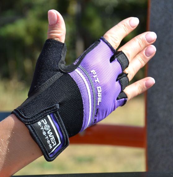 Рукавички для фітнесу Power System PS-2920 Fit Girl Evo Purple XS | Зображення 4