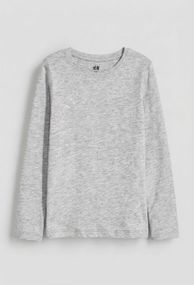 Дитячий лонгслів для хлопчика H&M 98-104 см Сірий (0575D)