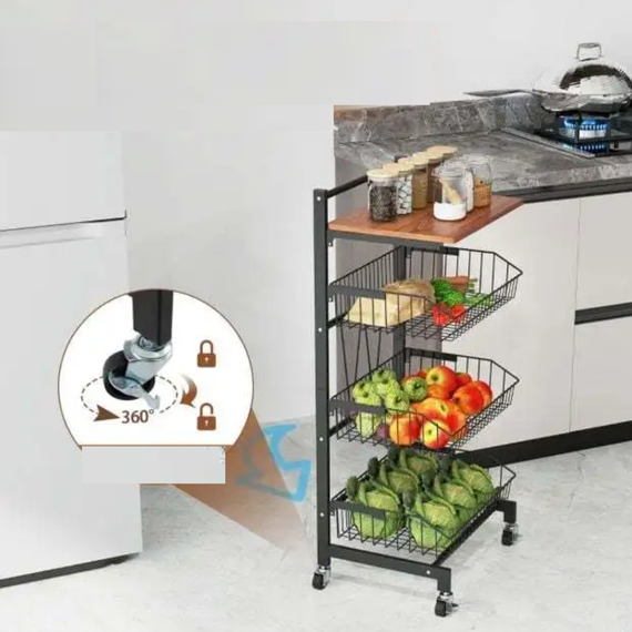Стелаж Costway Vroda мобільний в стилі Loft | Зображення 6