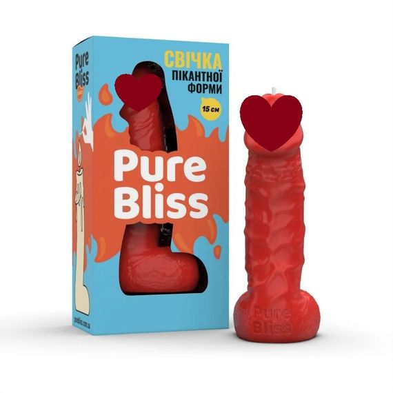 Свічка пікантної форми Pure Bliss MINI Red червона, 15 см Sex Aura