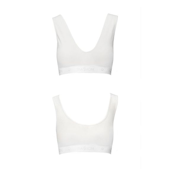 Спортивный топ из эластичного хлопка Passion PS005 TOP L, white | Зображення 4