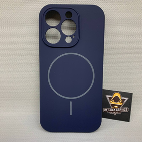 Чохол Iphone 14 Pro MagSafe Софт Тач м'який Протиударний Синій