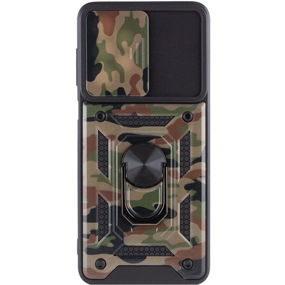 Ударопрочный чехол Camshield Serge Ring Camo для Samsung Galaxy A23 4G TPU+PC, Кольцо-держатель, Коричневый / Army Brown | Зображення 1