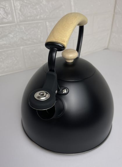 Чайник із свистком Kamille KM-0856 2.5 л чорний | Зображення 1