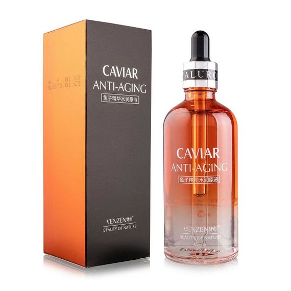 Сироватка для обличчя VENZEN CAVIAR Anti-Aging з чорною ікрою