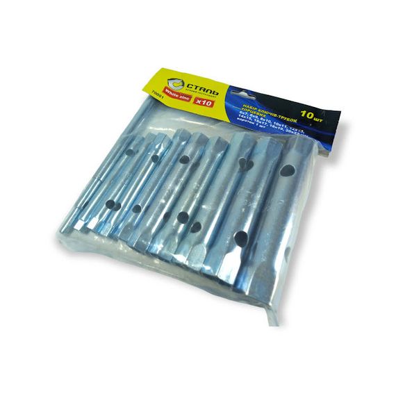 Набір ключів трубчатих та вороток, 8*9, 10*11, 12*13, 14*15, 16*17, 6 од. CТАЛЬ (арт.70080) | Зображення 2