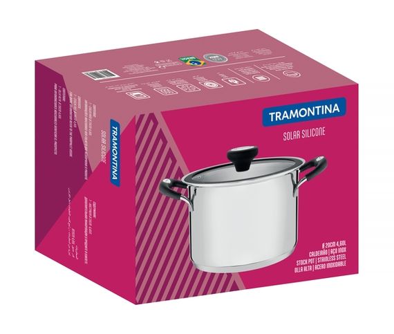 Каструля TRAMONTINA Solar silicone (4.5 л) 20 см (62125/203) | Зображення 1